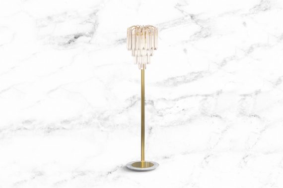 Đèn cây pha lê Bồ Đào Nha Lotus Floor Lamp CA5919