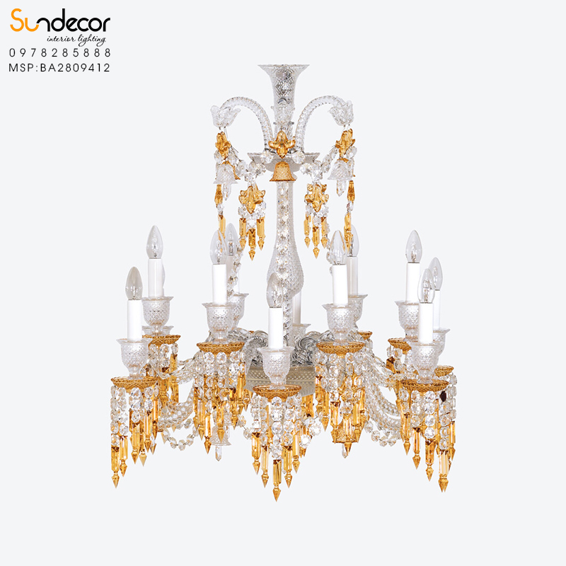Đèn chùm pha lê Pháp Hathor Chaleston Chandelier BA2809412