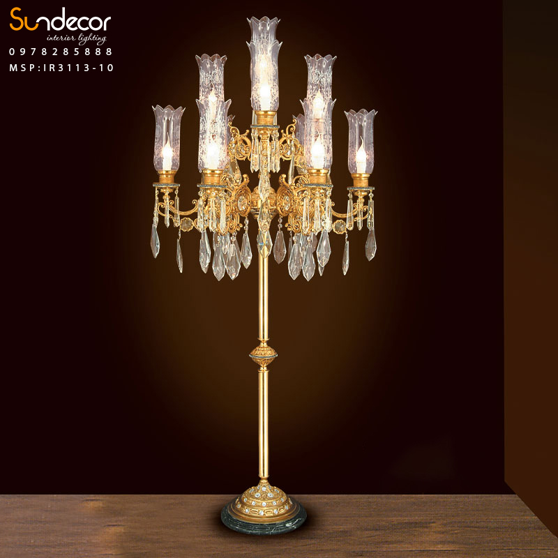 Đèn cây mạ vàng IR3113-10
