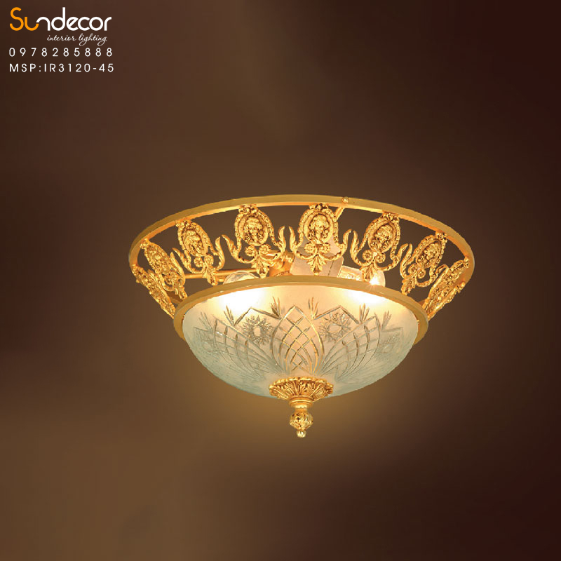 Đèn Ốp Trần Iran Mạ Vàng IR3120-45