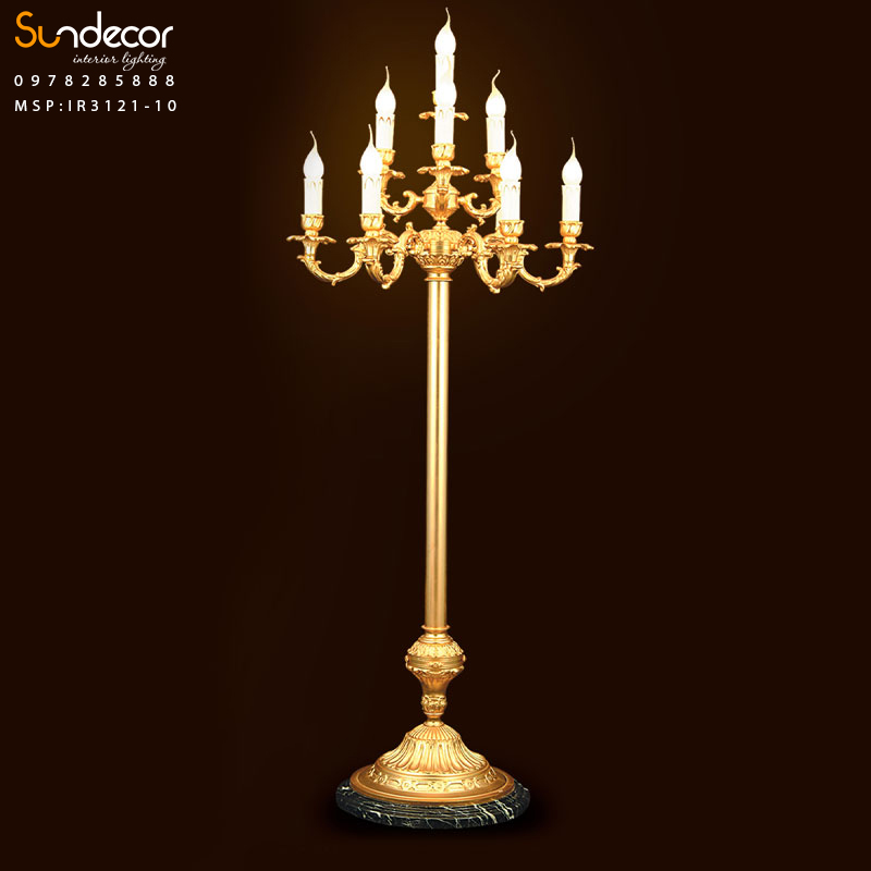 Đèn cây mạ vàng IR3121-10